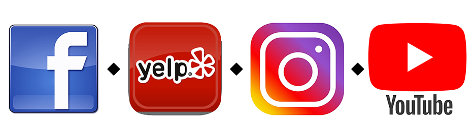 facebook instagram and yelp logo